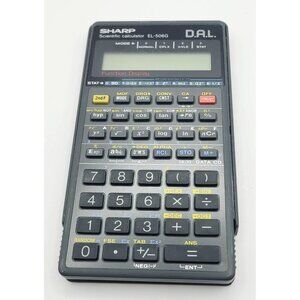 Sharp Scientific Calculator EL-506G D.A.L. With Slide-On Hard Case